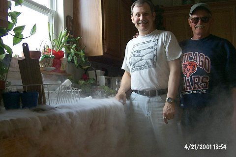 What do you do with leftover dry ice? Why, you create your own horror movie!