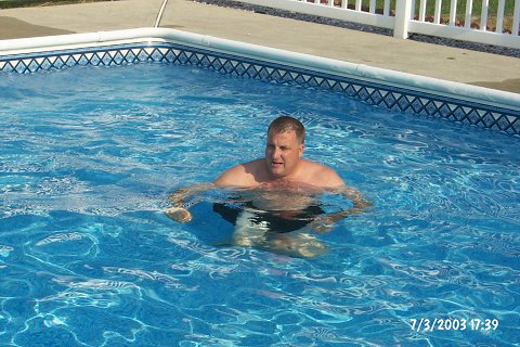 John floats in goal waiting for the Green Ball of Death to come his way.