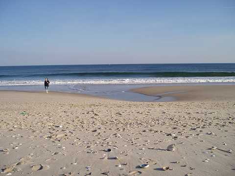 The sea rushes in to greet Alexandra.